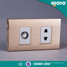 Igoto South American 2 Gang 2pin Wall Switch and Socket